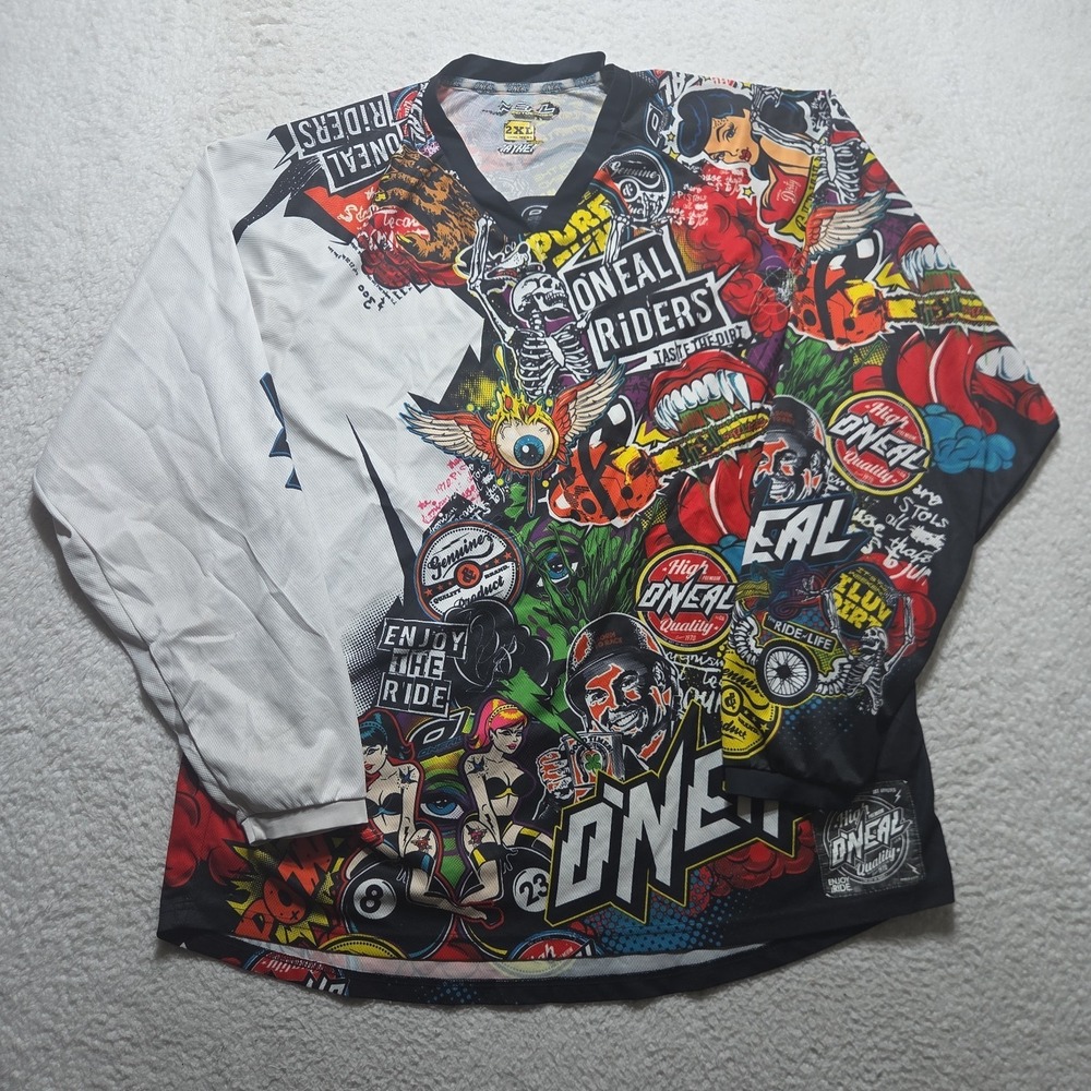 O'Neal‎ Motocross Jersey Mens 2XL Multicolor Mayhem Lite Long Sleeve Graphic MX